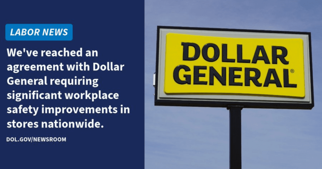 Dollar General Fined $12 Million to Improve Worker Safety Nationwide