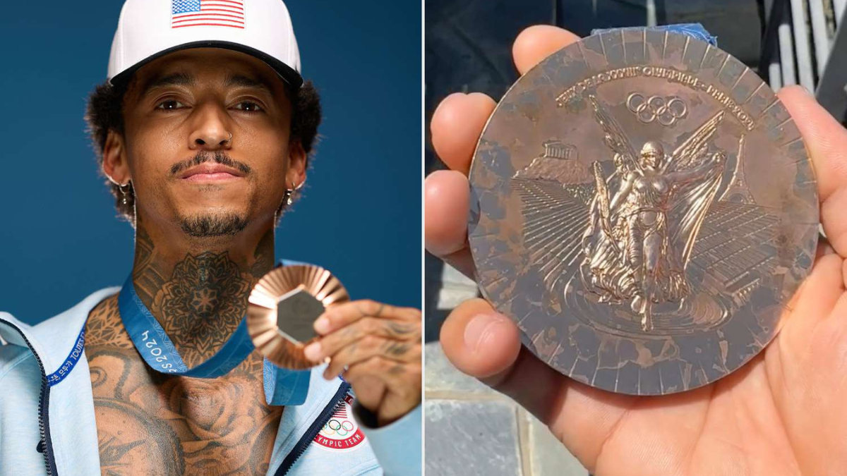 Olympic bronze medallist Nyjah Huston of the United States says the medal is already “looking rough”